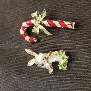 Gerry set of 2 Christmas pins